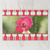 ハッピーバースデーまたは任意の大事な行事紙プレイスマット ペーパーパッド (正面)