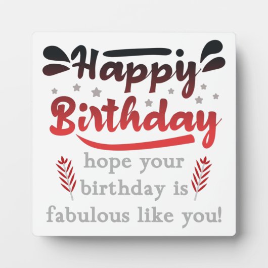 ハッピーバースデーやる気を起こさせるの願い フォトプラーク (正面)