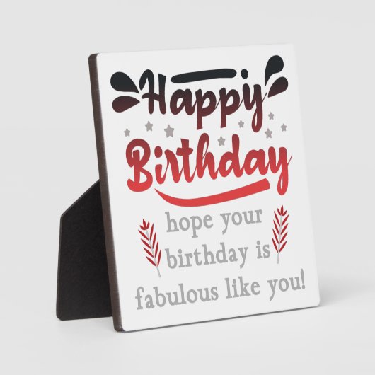 ハッピーバースデーやる気を起こさせるの願い フォトプラーク (正面)