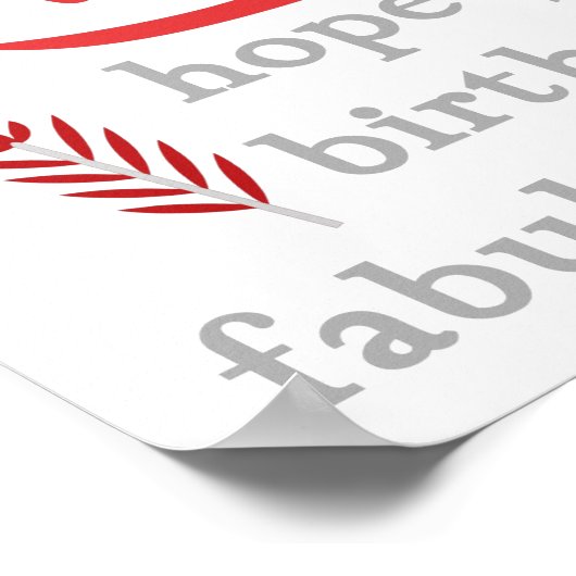 ハッピーバースデーやる気を起こさせるの願い ポスター (角)