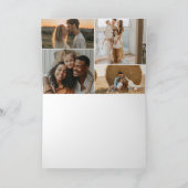 ハッピーバースデーよくはしゃぐはっきりした写真 カード (内部)