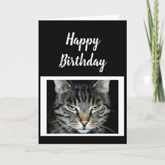 ハッピーバースデーよ信じり良いおもしろいユーモア カード (正面)