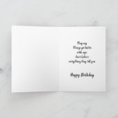 ハッピーバースデーよ信じり良いおもしろいユーモア カード (内部)