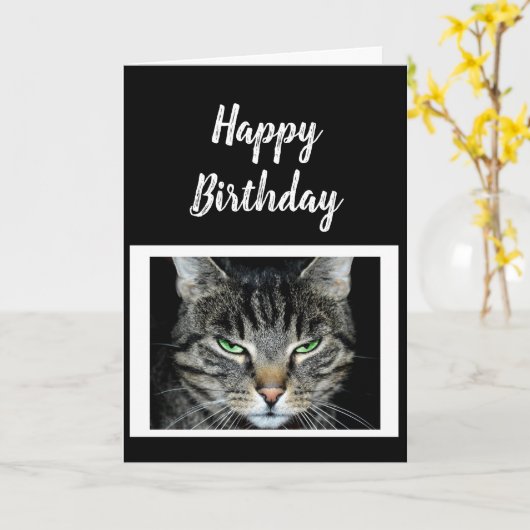 ハッピーバースデーよ信じり良いおもしろいユーモア カード (黄色い花)