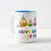 ハッピーバースデーよ、フクロース。 ツートーンマグカップ (正面左)