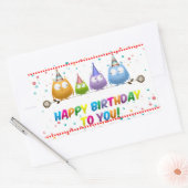 ハッピーバースデーよ、フクロース。 長方形シール (封筒)