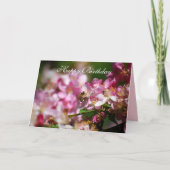 ハッピーバースデーりんご花ハニービー カード (正面)