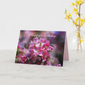 ハッピーバースデーりんご花ハニービー カード (黄色い花)