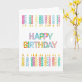 ハッピーバースデーろうそくグリーティングカード カード (黄色い花)