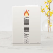 ハッピーバースデーろうそく カード (黄色い花)