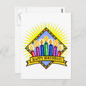 ハッピーバースデーろうそく ポストカード (正面/裏面)
