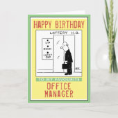 ハッピーバースデーをオフィスマネージャーに。 カード (正面)