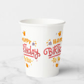 ハッピーバースデーをテーマにした紙カップ 紙コップ (右)