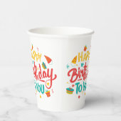 ハッピーバースデーをテーマにした紙カップ 紙コップ (右)