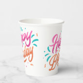 ハッピーバースデーをテーマにした紙カップ 紙コップ (左)