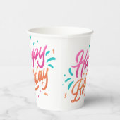 ハッピーバースデーをテーマにした紙カップ 紙コップ (右)