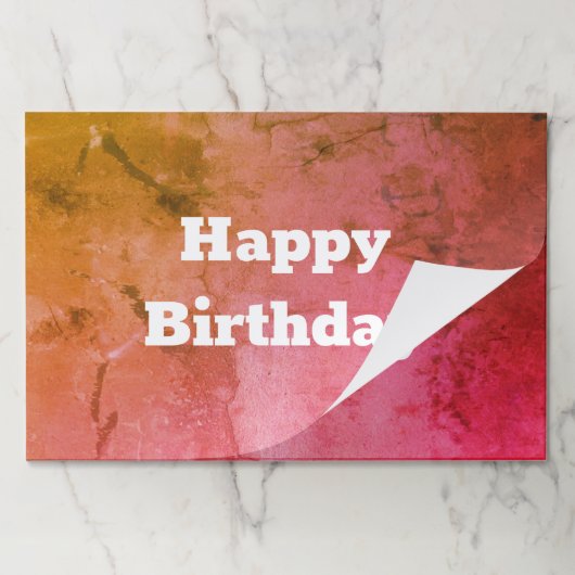 ハッピーバースデーをテーマにした25ピース紙ランチョンマット ペーパーパッド (折り畳み)