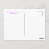 ハッピーバースデーを弓誕生日カードで結ぶ ポストカード (裏面)