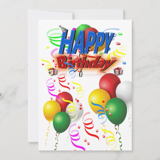 ハッピーバースデーを持カラフルつ (正面)