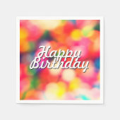 ハッピーバースデーを振りかける スタンダードカクテルナプキン (正面)