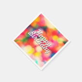 ハッピーバースデーを振りかける スタンダードカクテルナプキン (角)