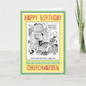 ハッピーバースデーを教会長または教会職員に カード (正面)
