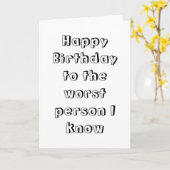 ハッピーバースデーを最悪の人に カード (黄色い花)