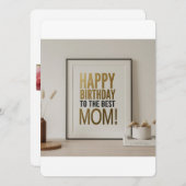 ハッピーバースデーを最高のお母さん 案内状 (正面/裏面)