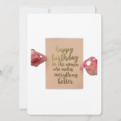 ハッピーバースデーを最高のお母さん 案内状 (裏面)