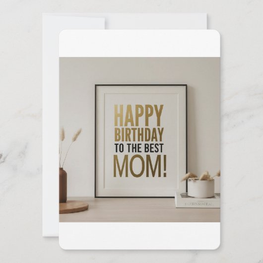 ハッピーバースデーを最高のお母さん 案内状 (正面)