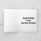 ハッピーバースデーを最高の地球の叔母さんに! カード (内部)