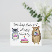 ハッピーバースデーを望みます ポストカード (スタンド正面)