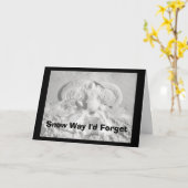 ハッピーバースデーを望むために私が忘れる雪の方法! カード (黄色い花)