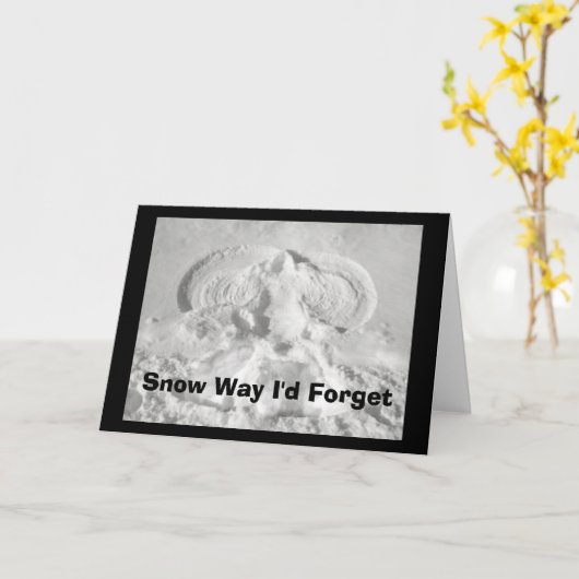 ハッピーバースデーを望むために私が忘れる雪の方法! カード (黄色い花)