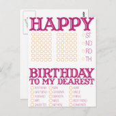 ハッピーバースデーを満空白のたす！ ポストカード (正面/裏面)