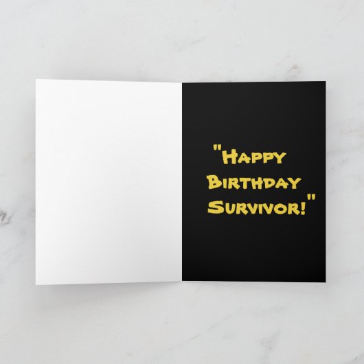 「ハッピーバースデーを生き残った!」 カード (内部)
