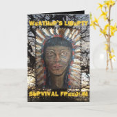 「ハッピーバースデーを生き残った!」 カード (黄色い花)