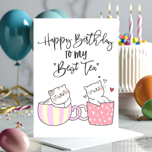 ハッピーバースデーを私のテ最高のアに戻す |フレンド誕生日 カード