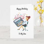 ハッピーバースデーを私の***ボス*** カード (黄色い花)