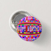 ハッピーバースデーを言う多くの方法 缶バッジ (正面&裏面)