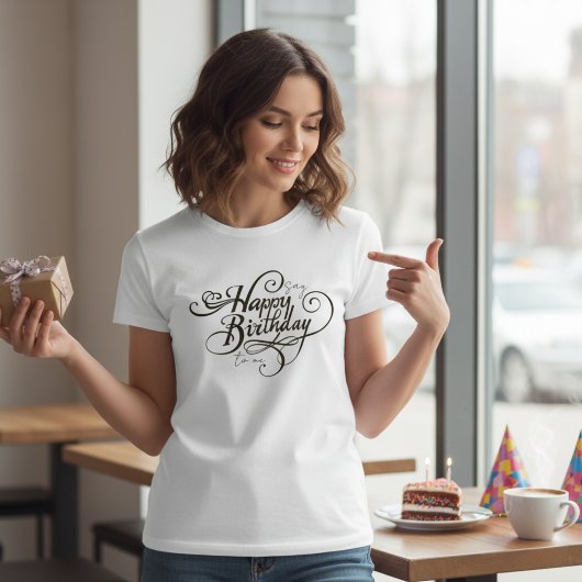 ハッピーバースデーを言う Tシャツ