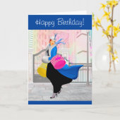 ハッピーバースデーを買い物最高の客にする カード (黄色い花)