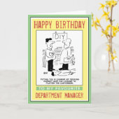 ハッピーバースデーを部門マネージャに送信します。 カード (黄色い花)