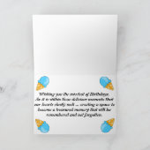 ハッピーバースデーアイスクリームの甘いメッセージ カード (内部)