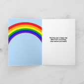 ハッピーバースデーアイスクリームコーンと虹と太陽 シーズンカード (内部)