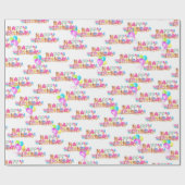 ハッピーバースデーアイスクリームスイーツ ラッピングペーパー (フラット)