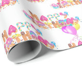 ハッピーバースデーアイスクリームスイーツ ラッピングペーパー (ロールコーナー)