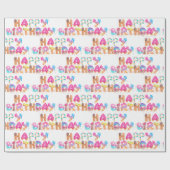 ハッピーバースデーアイスクリーム ラッピングペーパー (フラット)