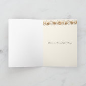 ハッピーバースデーアイボリーケーキキャンドルバラ カード (内部)