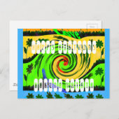 ハッピーバースデーアイラブサーフハクナマタタタハガキ ポストカード (正面/裏面)